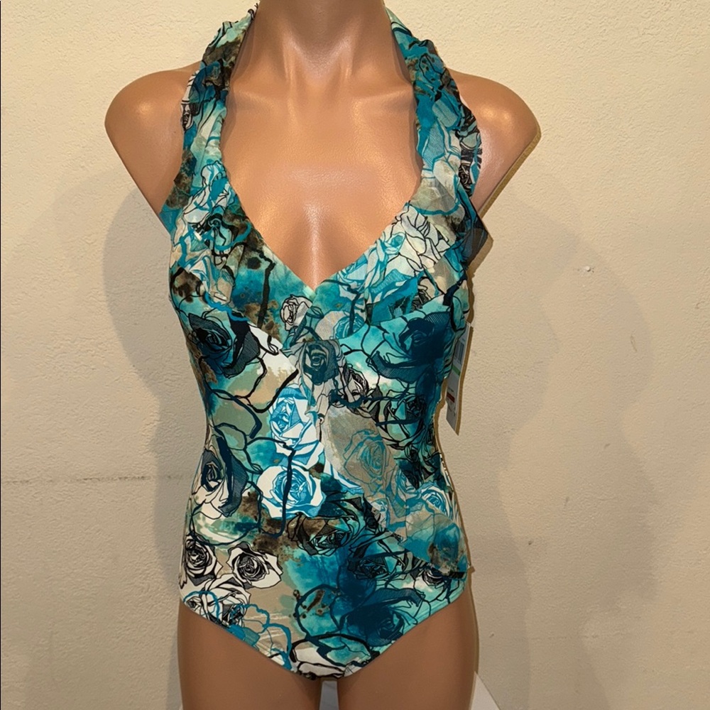 NWT Be Creative one piece swimsuit halter